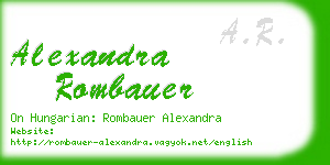 alexandra rombauer business card